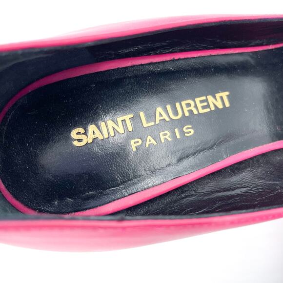 Saint Laurent Janis Pumps Hot Pink Heels Platform‎ Pointed Toe Sz 36 / 6 - Picture 5 of 12